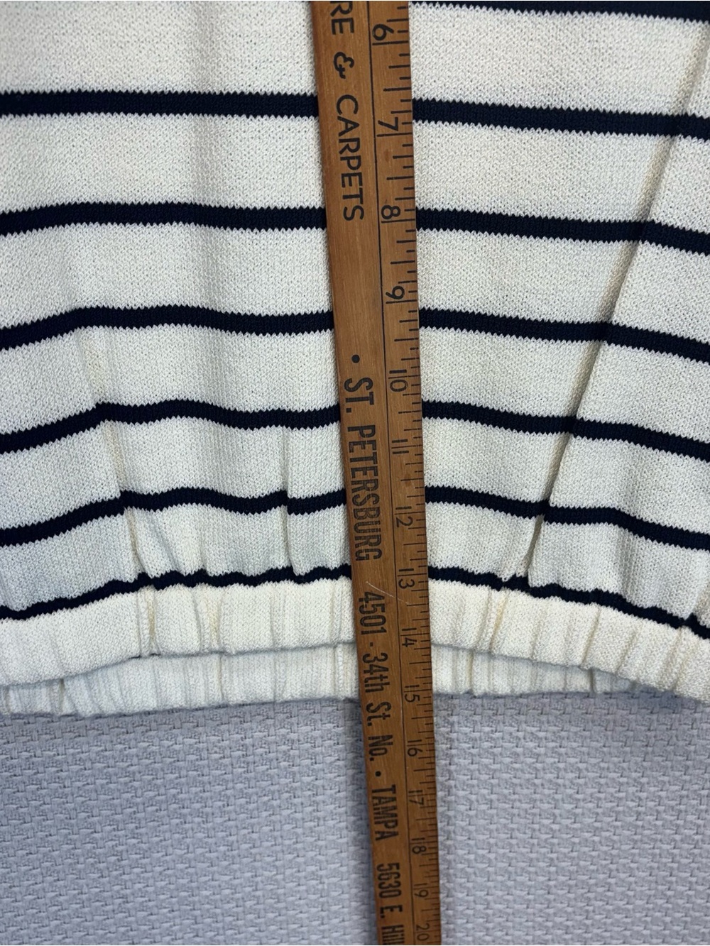Vtg St John Navy Nautical Blazer W/Sleeveless Striped Tank Top Small P Gold - Picture 12 of 13